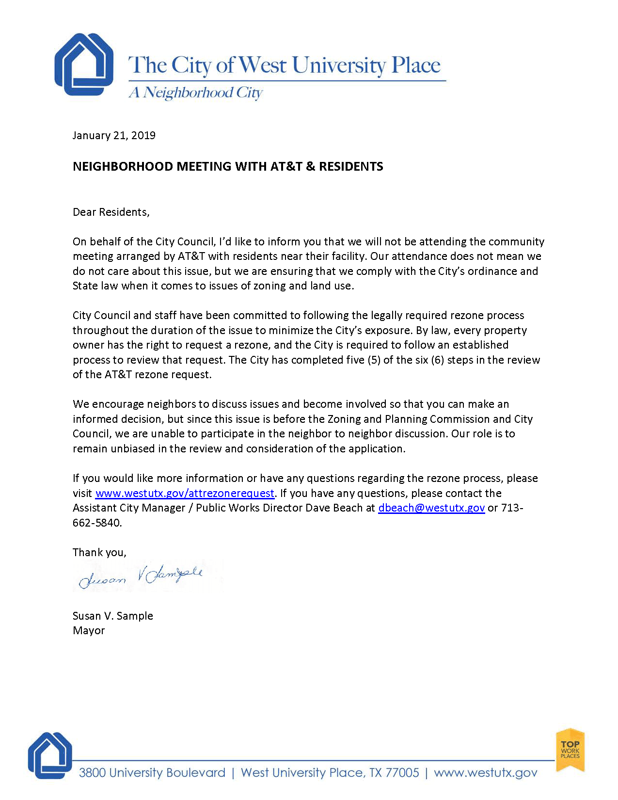 ATT Neighborhood Meeting - Signed 1-21-19