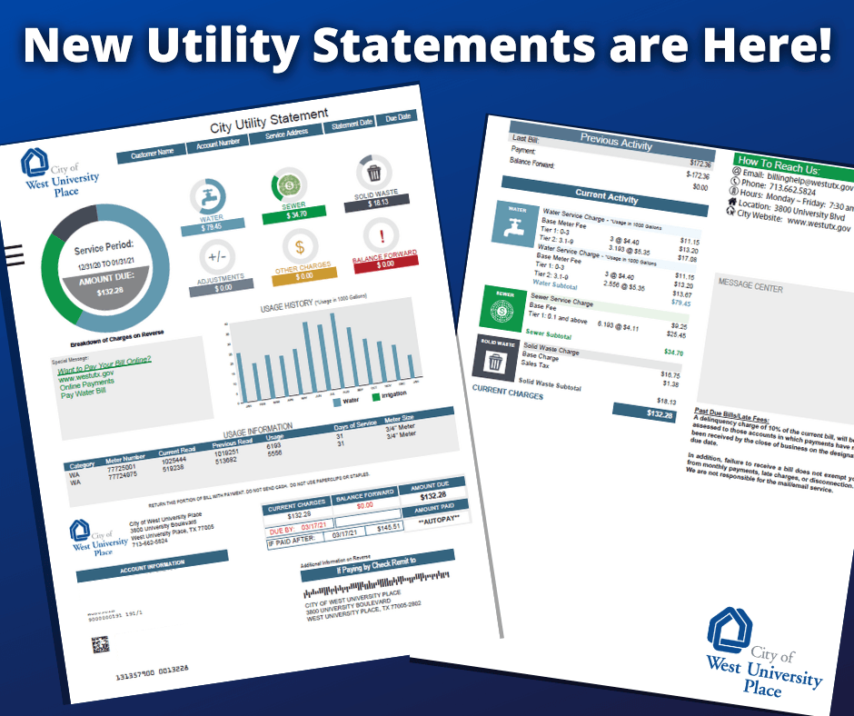 New Utility Statements are Here!